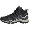 adidas Terrex Swift R2 Mid Gore-Tex Hiking Shoes, Scarpe da Ginnastica Donna, Core Black/Solid Grey/Purple Tint, 41 1/3 EU