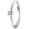 Miore Anello di fidanzamento solitario da donna in oro bianco 14 carati (585), brillante 0,05 ct, Oro bianco