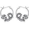 JFASHOP Orecchino drago Orecchini a cerchio drago in argento sterling 925 Orecchini animali punk gotici Gioielli drago Regali per donne Uomini Ragazze
