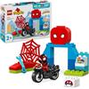 LEGO DUPLO Marvel L'Avventura in Moto di Spin, Gioco Educativo per Bambini e Bambine da 2 Anni con Moto Gicattolo, Playset Basato sulla Serie TV Spidey e i Suoi Fantastici Amici 10424