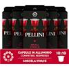 Pellini Vivace, 100 Capsule in Alluminio Compatibili Nespresso, Miscela di Caffè Arabica e Robusta dal Gusto Corposo e Intenso con Note di Cacao e Pan Pepato, 10 Confezioni da 10 Capsule