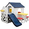 LittleTom Casa dei Giochi con Scivolo per Bambini - 1 Anno - Casa Giardino Bimbi - Esterno e Interno