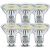 WSMCN GU10 6W Lampadine LED Dimmerabile, Bianco Freddo 6000K può sostituire la lampadina alogena PAR16 da 75W, 655lm, 120° Angolo del Fascio, Illuminazione Lunga durata lampada faretti LED, 6 pezzi