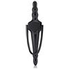 XFORT® Urna vittoriana porta Knocker 8Slimline liscia nera, eleganti mobili per porte d'ingresso con un design moderno, perfetto per avvisare i visitatori