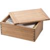 KIRIGEN Scatola di legno con coperchio Scatola decorativa per artigianato, cucito, souvenir, scatola di legno per gioielli fai da te gelb-braun
