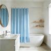 YISURE Tenda da doccia blu chiaro 150 x 150 cm (l x H) in tessuto di poliestere, lavabile in lavatrice con occhielli in metallo