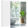 DARENYI 2 Pezzi Specchio da Parete 30 x 21cm Specchi da Parete Senza Cornice Vetro Specchio Adesivo per Bagno, Camera da Letto, Armadio, Soggiorno