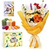 BoloShine Kit Uncinetto per Principianti Rosa Fiore, Kit All'uncinetto Kit di Partenza con Video di Istruzioni Passo-passo Uncinetto Kit Accessori fai da te per Adulto