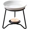Cozlly Bruciatore Oli Essenziali, Diffusore di Oli Essenzial, Diffusore a Candela, Forno per Aromaterapia per Decorazione, Lampada Profumata, Bruciatore Aroma, per Soggiorno, Camera da Letto Nero