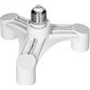 Miratic Adattatore di Sorgente Luminosa E27 Sdoppiatore Finitura Bianca Splitter Ampio Uso Portalampada 230V 50Hz (3 x Largo)