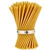 Danilovo Candele Pura Cera d'Api- No goccia, No fumo, Alte, Sottili Coniche-Decorative per Preghiera in Chiesa, Candele per Decorazione o Compleanno, Altezza 20,5cm, Diametro 0,66cm (50pz)