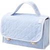 Filet - Beauty Case da viaggio in spugna di cotone con interno impermeabile | Borsa da Toilette | Dim 28x17x10 cm | Made in Italy | Cielo