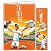 AFIE 69-1006 Biglietto TENNIS su terra battuta con busta, 12 x 17,5 cm, per sport giocatore giocatore campione o sostenitore, collezione Passione Sport dei Giochi Olimpici - Made in France