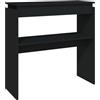 vidaXL Tavolino Consolle Nero 80x30x80 cm in Legno Multistrato