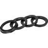 X AUTOHAUX 4pcs plastica 72.6mm a 56.1mm mozzo auto anelli centrici nero