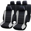 JNNJ Coprisedile Auto, Set Di Coprisedili E Copri Poggiatesta per Sedili Anteriori Auto, Set Coprisedili Anteriori E Posteriori Con Poggiatesta, Sedile Interno Universale Accessorio(Cinque Posti)