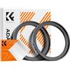 K&F Concept 2 pcs Anello Adattatore Step-Up da 52mm a 58mm, Filtro Anello Adattatore con Un Panno di Pulizia
