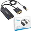 ESYNiC Convertitore VGA a HDMI con Audio - Adattatore 1080P Placcato Oro da VGA a HDMI e USB Audio Analogico a Digitale da Computer PC HD TV -Box a HDTV Monitor Proiettore - Nero