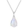 COAI Collana Donna Argento, Collana con Ciondolo Goccia di Pietra di Luna, Regalo Fidanzata