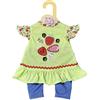 Dolly Moda, Puppenkleidung, Dolly Moda Shirt + Leggings Erdbeeren 43cm, Shirt mit Rüschen und Leggings im Jeanslook, 871263, Zapf Creation