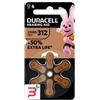 DURACELL ITALY Srl DURACELL EASY TAB 312 MARRONE BATTERIA PER APPARECCHIO ACUSTICO 6 PEZZI