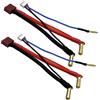 Nuofany Cavo connettore hardcase per auto RC, cavo per auto RC Deans T Plug femmina 90 ° 5 MM Bullet Connector 12AWG per batteria al litio Lipo 2S 7.4 V