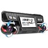 RWXING 4K WiFi GPS Dash Cam per Auto Atti Vandalici Anteriore Posteriore Doppia 360° Ruotabile 340 Gradi Grandangolare Telecamera Dashcam con Micro SD Card 128 GB Registrazione Continua WDR Visione Notturna