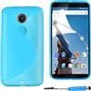 ebestStar - Cover Compatibile con Motorola Nexus 6, Nexus X Custodia Protezione S-Line Design Silicone Gel TPU Morbida e Sottile + Mini Penna, Blu [Apparecchio: 82.98 x 159.26 x 10.06mm, 5.96'']