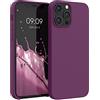 kwmobile Cover per Apple iPhone 12 Pro Max Custodia - Back Case per Smartphone in Silicone TPU - Protezione Gommata - viola magenta