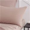 TODAY Essential - Set di 2 federe 50 x 70 cm, 100% cotone, tinta unita, colore: rosa delle sabbie