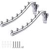 WFCKPQF 2 Pezzi Appendiabiti da Parete Pieghevole, Appendiabiti da Parete in Acciaio Inox, Girevoli a 180° Lavanderia Appendiabiti a Parete Gancio con Supporto Braccio per Vestiti Balcone Stendino Ganci