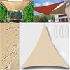 GLIN Tenda da Sole Tenda a Vela Impermeabile Rettangolo Quadrato Triangolare Tendalino 1.6x1.6x1.6m Tenda da Sole Telo Parasole Ombreggiante per Esterno Terrazzo Balcone Giardino Beige