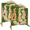 Gardebruk 2x Recinzione a Traliccio Estendibile in Legno da Giardino 200 cm Pieghevole Steccato per Rampicanti a Parete Pannelli Grigliati Divisorio