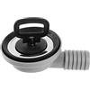 ECSiNG Raccordo Di Scarico In Acciaio Inox Tubo Di Scarico A 90° Filtro Per Lavello Con Coperchio Di Chiusura Diametro 56 Mm Apertura Applicabile Per Tubo Di Scarico 50 Mm Per Roulotte Camper Barca.