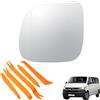 BouGPeng Vetro a Specchio per VW T5 10-15, T6 16-21, VW Transporter Caravelle 14-18 | Specchio Retrovisore Esterno Riscaldabile Asferico Regolabile Lente di Retromarcia con Piastra di Montaggio - Sinistra