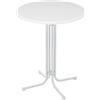 JOIEYOU Tavolo da bar pieghevole, tavolo da bistrot rotondo, diametro 80 cm, altezza 110 cm, portata fino a 80 kg, colore: bianco