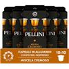 Pellini Cremoso, 100 Capsule in Alluminio Compatibili Nespresso, Miscela di Caffè Arabica e Robusta dal Gusto Avvolgente, Speziato con Note di Caramello e Nocciola, 10 Confezioni da 10 Capsule