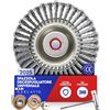 Garlavie Spazzola per decespugliatore 200mm x 25,4mm Testina Universale, Spazzola acciaio per decespugliatore di alta qualità per rimozione erbacce