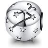 La Menars LaMenars Ciondolo Segno Zodiacale Originale Charm in argento Sterling 925 Compatibile con Braccialettie Collane Pandora Chamilia e Europei (Ariete: 3.21-4.19)