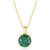 GAVU Collana Punto Luce da Donna, Collana Verde Smeraldo Pietra Natale di Maggio, Catena Donna Oro 14k