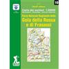 Monti Raffaele Parco naturale regionale della Gola della Rossa e di Frasassi. Cartina dei sentieri. Scala 1:25.000. Ediz. italiana, inglese e francese