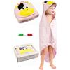 Nascente Asciugamano x Neonato con Cappuccio Mucca 0-3 anni - Accappatoio da Bagno , 100% Cotone (rosa)