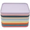 FENNNDS 20 Pezzi Vassoio da Portata 10 Colori Vassoio per La Colazione Vassoio di Plastica 31×22 CM Vassoio da Portata Rettangolare Vassoio Fast Food per Cucina Fast Food Sala da Pranzo e Caffetteria