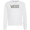 Vans Flying V Glitter LS BF Maniche Lunghe, Bianco, 12-14 Anni Bambine e Ragazze