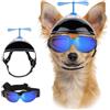 UOSIA Piccolo Cane Occhiali Con Casco Estate Pet Occhiali Da Sole Regolabili Cane Casco Cute Dog Occhiali Cane Moto Casco Cappello Con Fori Per L'orecchio Per Cucciolo Di Equitazione