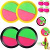 YOUYIKE Racchette Spiaggia Set, Giochi Spiaggia Bambini, 4 Pagaia e 4 Palle Set, Giochi per Esterni,Appiccicoso Racchetta Giocattolo per 2 3 4 5 6 7 8 9 10 Anni Pasqua Natale Compleanno Regalo