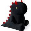 shownicer Peluche Dinosauro, Kawaii Dino Giocattolo Morbido, Animali di Peluche, Bambola di Peluche Cuscino, Regalo per Bambini Ragazza 3+ Anni (Nero, 35cm)
