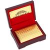 Delaman Carte Di Poker, Baraja Poker Plastica Da Giocopoker Gioco Impermeabili Con Foglia D'Oro Falsa In Scatola Per Magia, E Feste