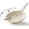 Redchef Padella 28 Cm Rivestimento In Ceramica Padelle Adatte All'induzione Durevole Rivestimento Antiaderente Padella In Ceramica Senza Ptfe Senza Pfoa Senza Pfas (Beige)