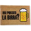 KOKO DOORMATS Zerbino ingresso casa in Fibra di Cocco "Hai Portato La Birra?" | Tappeto Ingresso Esterno con Base Antiscivolo in PVC | Design Simpatico e Resistente da 40x60 cm